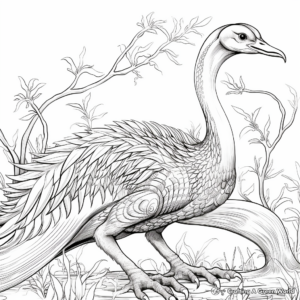 Detailed Therizinosaurus Coloring Pages 2
