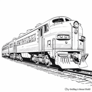 Detailed Train Engine Coloring Pages 2