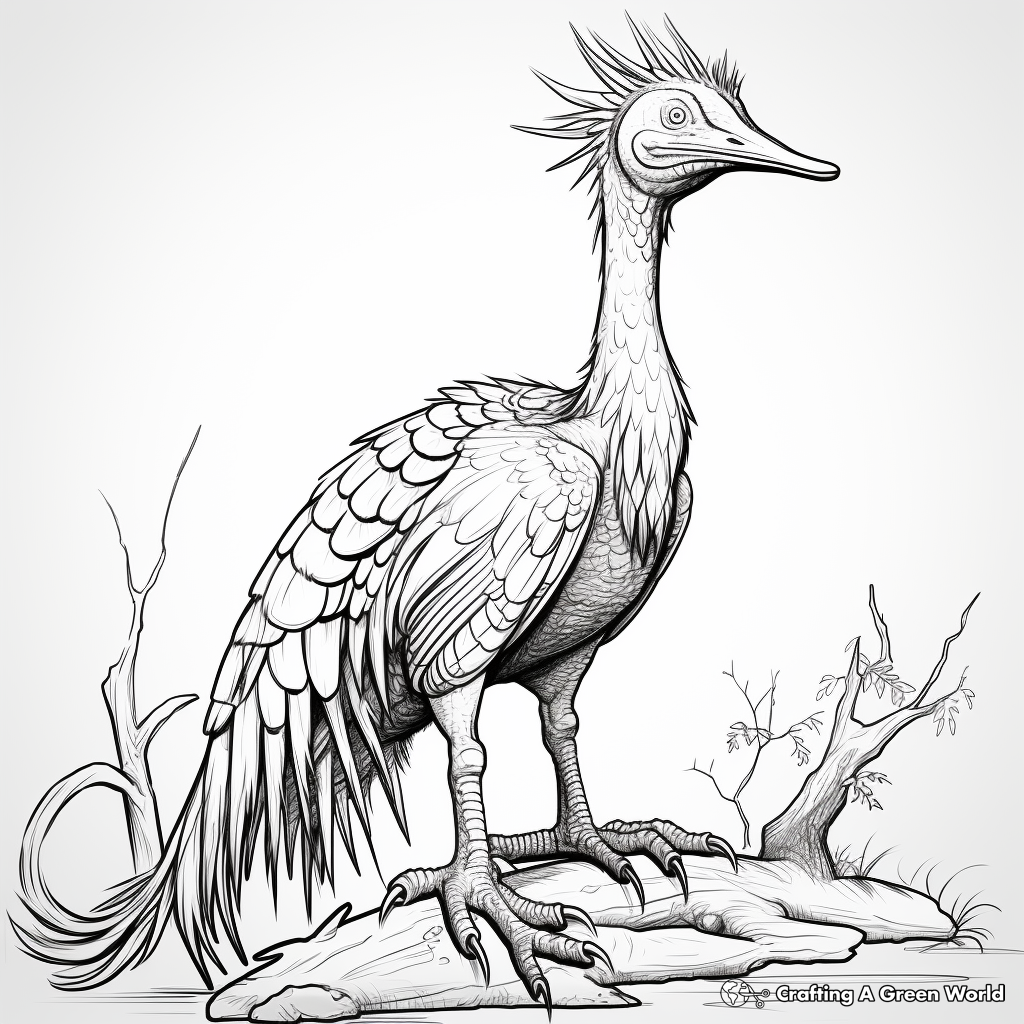 Detailed Troodon Anatomy Coloring Pages 2