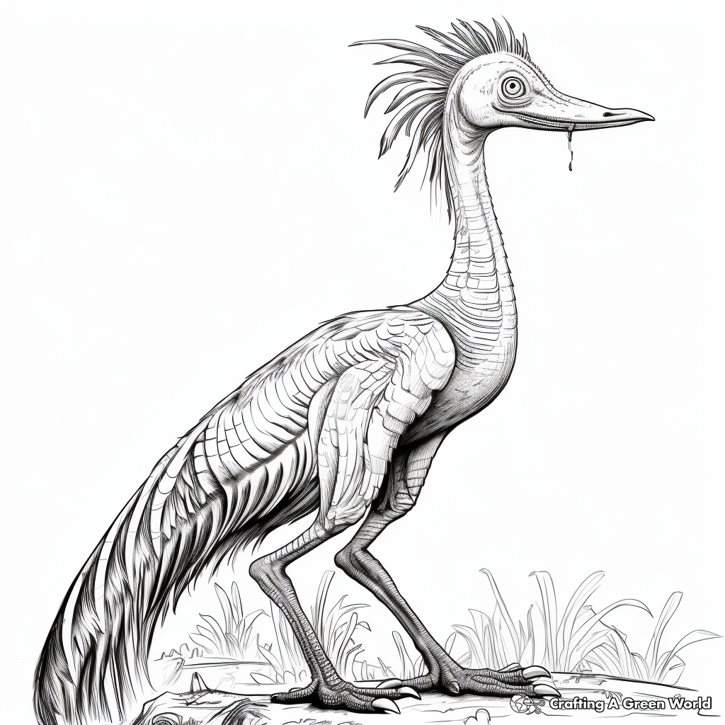 Detailed Troodon Anatomy Coloring Pages 4