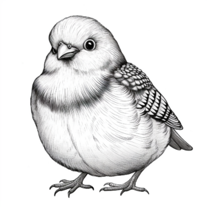 Detailed Tumbler Pigeon Coloring Pages for Adults 2
