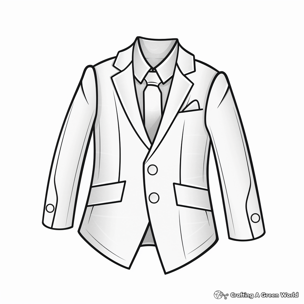 Detailed Tuxedo Suit Coloring Pages 1