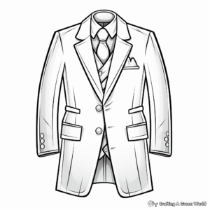 Detailed Tuxedo Suit Coloring Pages 3