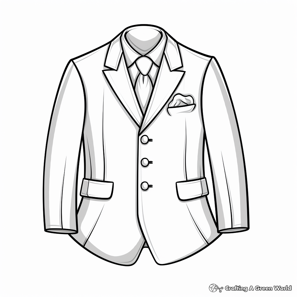 Detailed Tuxedo Suit Coloring Pages 4