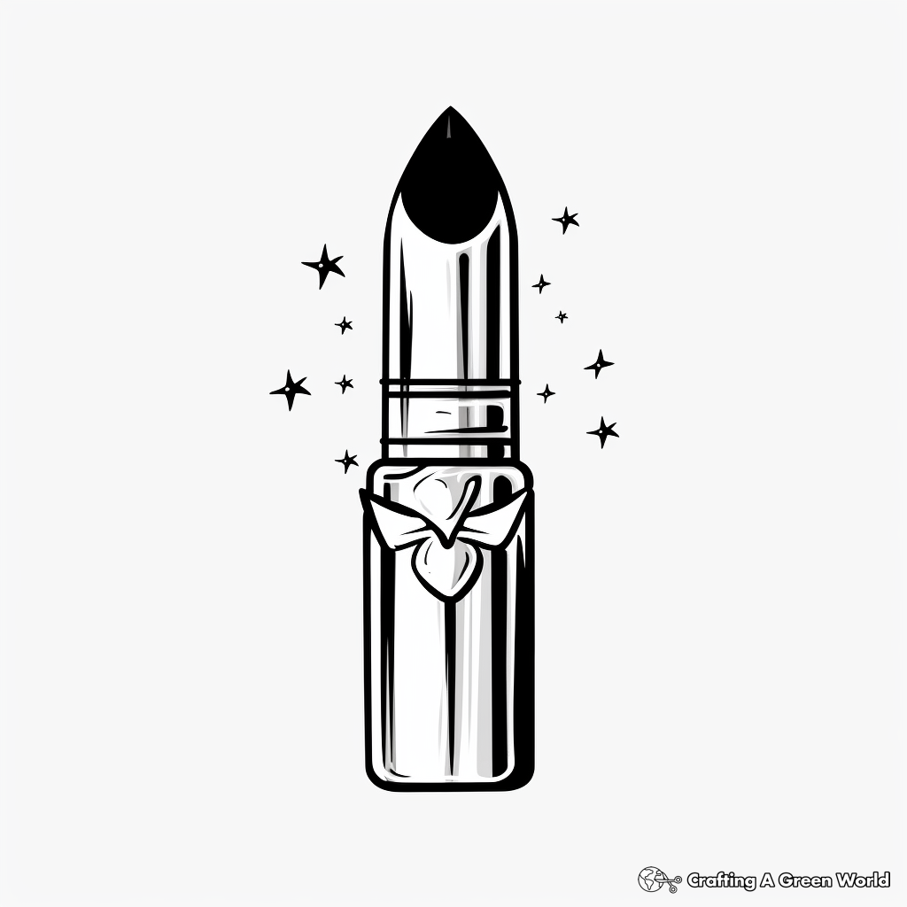Detailed Velvet Lipstick Coloring Pages for Adults 2