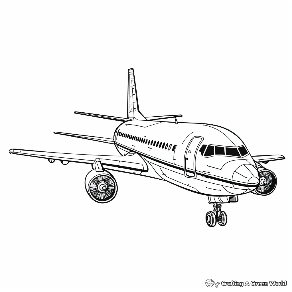 Detailed Vintage Airplane Coloring Pages for Adults 3