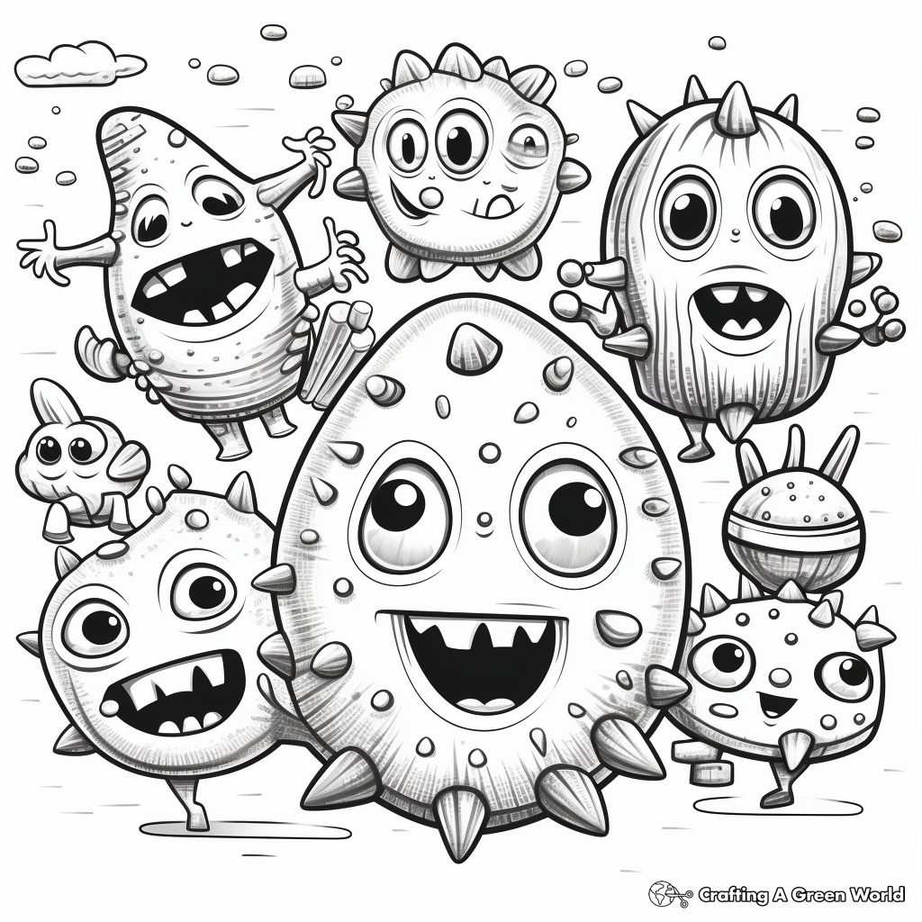 Detailed Viral Reproduction Coloring Pages 3