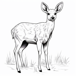 Detailed White Tailed Deer Coloring Sheets for Adults 4