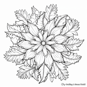 Detailed Winter Mandala Coloring Pages for Adults 1