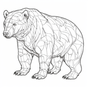 Detailed Wombat Anatomy Coloring Pages for Adults 1