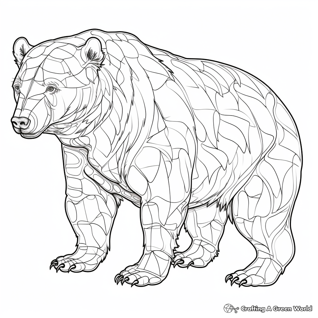 Detailed Wombat Anatomy Coloring Pages for Adults 1