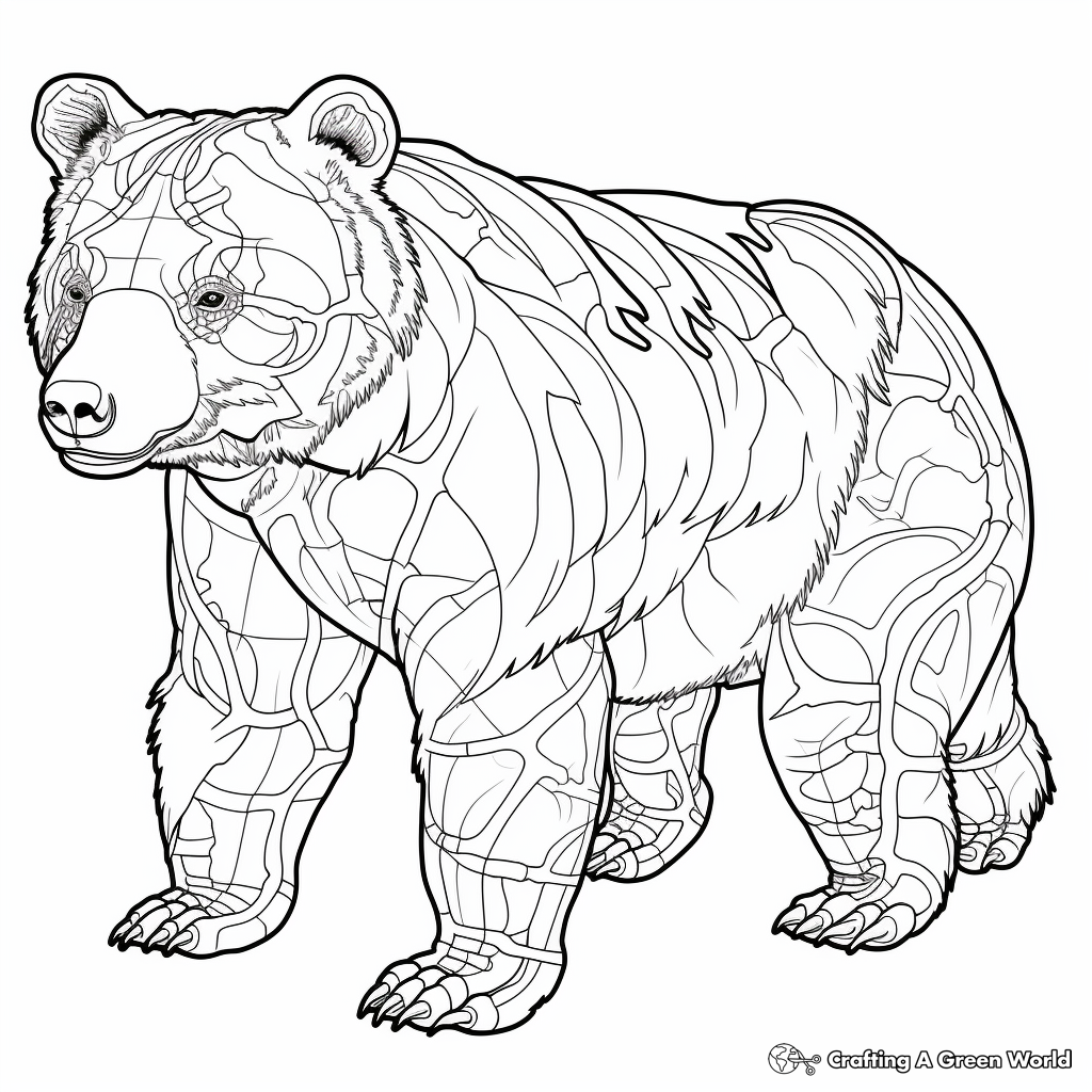 Detailed Wombat Anatomy Coloring Pages for Adults 3