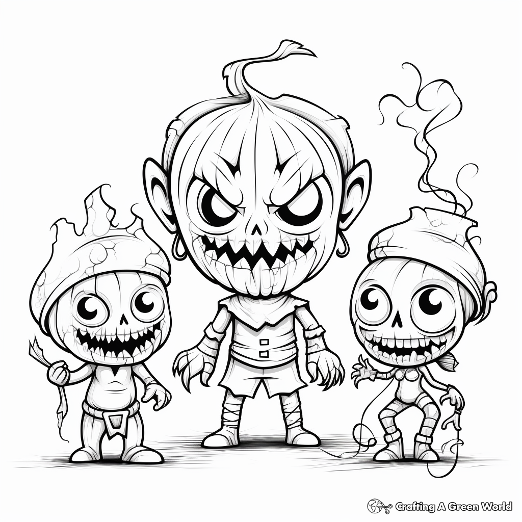 Diabolical Demons Adult Halloween Coloring Pages 4