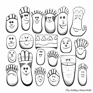 Different Shapes of Toes Coloring Pages 1