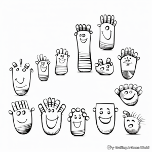 Different Shapes of Toes Coloring Pages 3