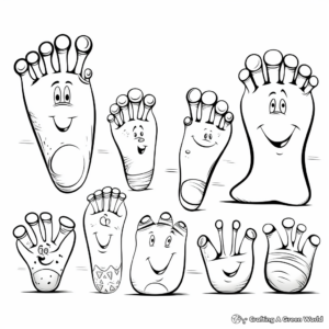 Different Shapes of Toes Coloring Pages 4