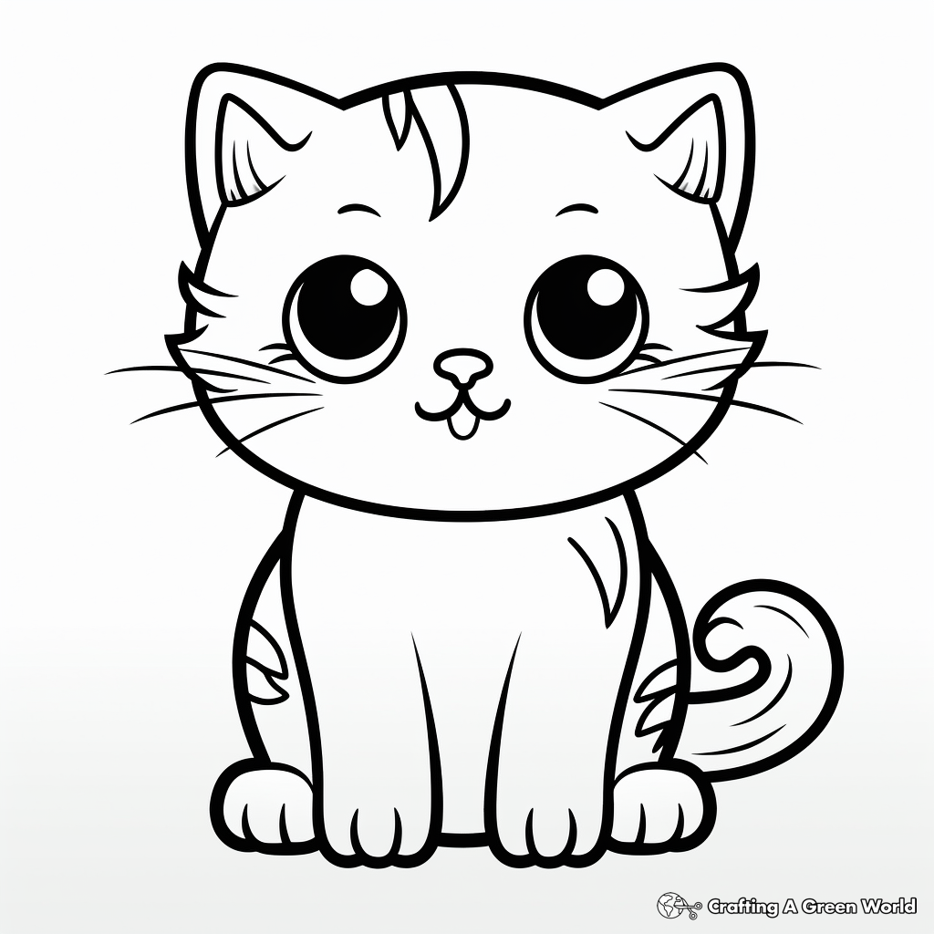 Difficult Scottish Fold Cat Coloring Pages 1