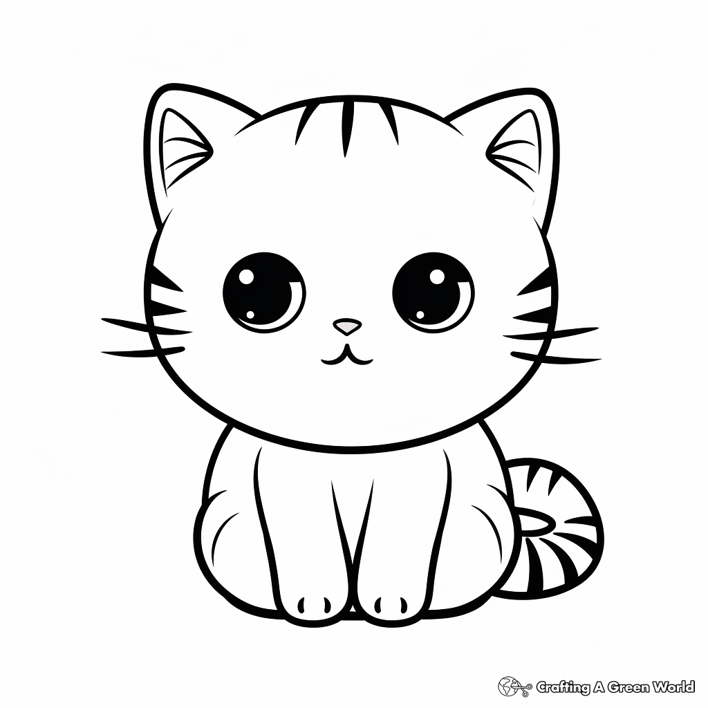 Difficult Scottish Fold Cat Coloring Pages 4