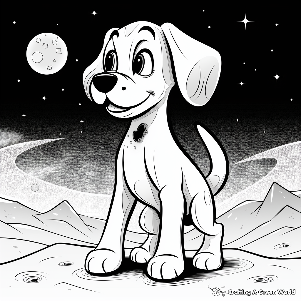Digital Art Style Pluto Coloring Pages 1