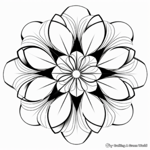 Digital Art: Abstract Daisy Coloring Pages 1