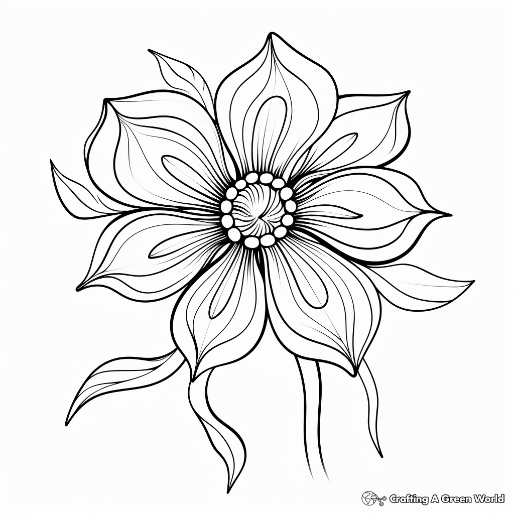 Digital Art: Abstract Daisy Coloring Pages 4
