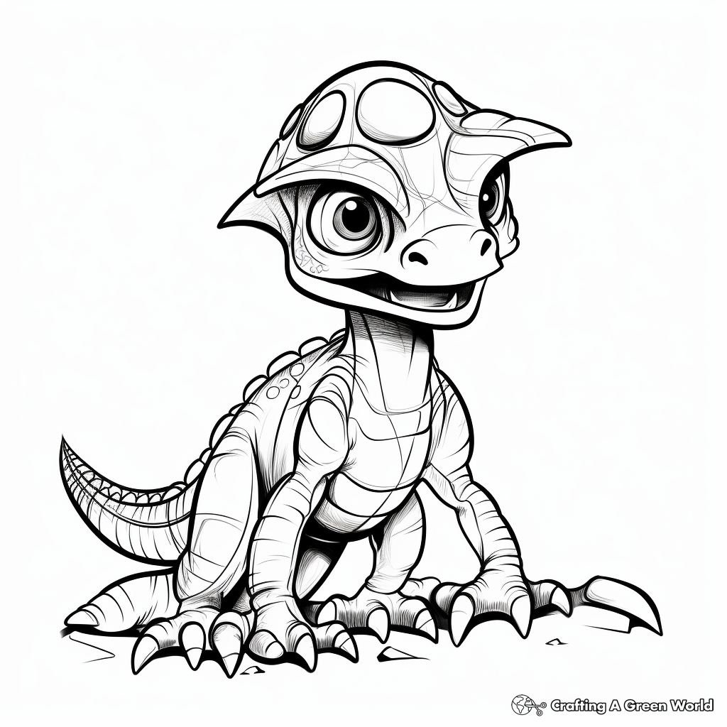 Dilophosaurus Fossil Coloring Pages for Aspiring Paleontologists 4