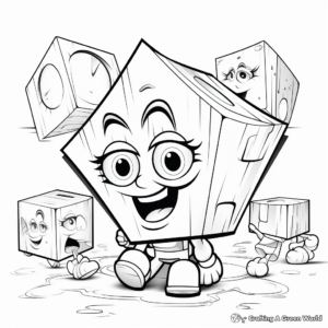 Dimensional 3D Trapezoid Coloring Pages 3