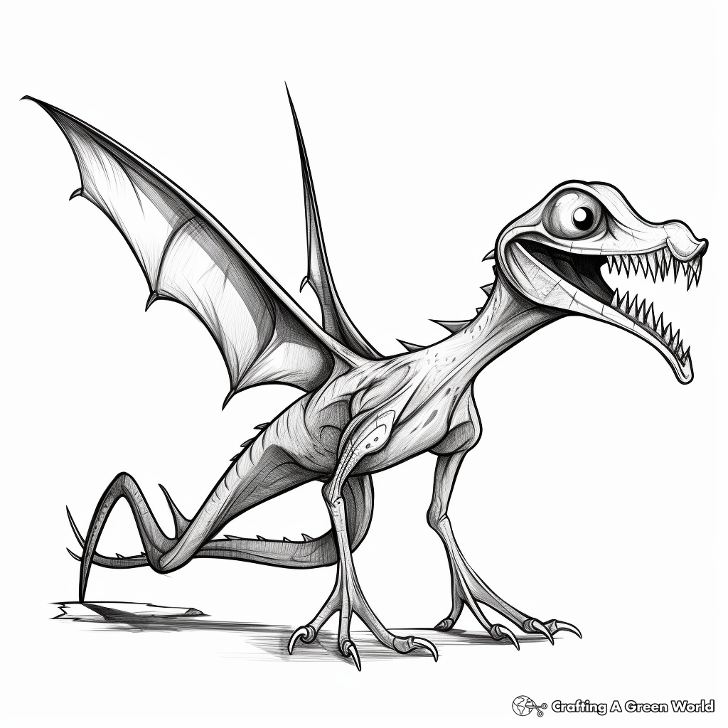 Dimorphodon: Pterosaur Variety Coloring Pages 1