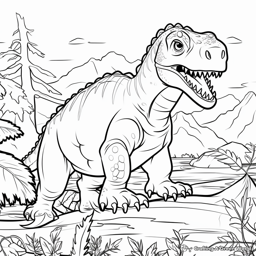 Dinosaur Discovery: Mapusaurus Coloring Sheets 3