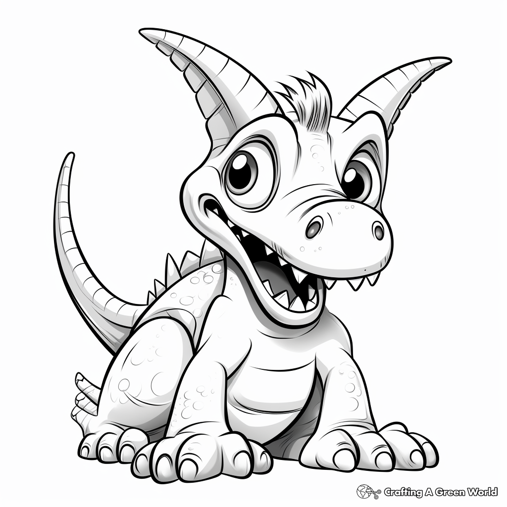 Dinosaur Ears Coloring Pages 1