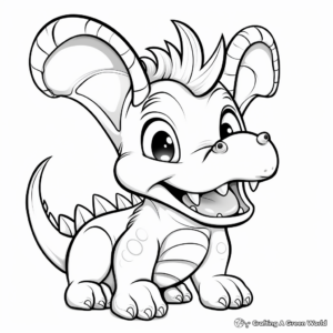 Dinosaur Ears Coloring Pages 3