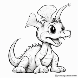 Dinosaur Ears Coloring Pages 4
