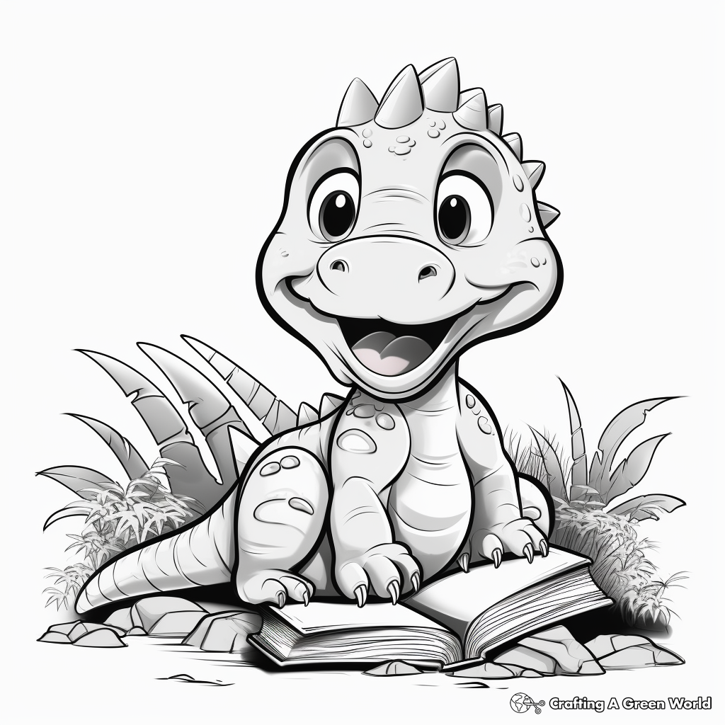 Dinosaur Fossil Coloring Pages for History Lovers 1