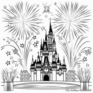 Disney Fireworks Display Coloring Pages 4