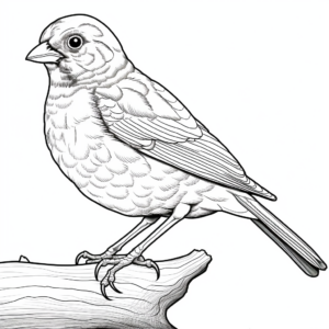 Distinguished Song Sparrow Coloring Pages 1