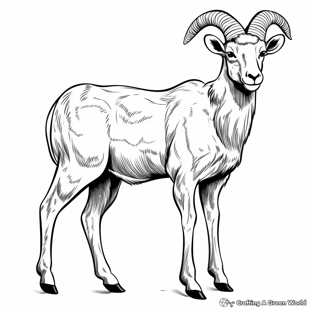 Diverse Bighorn Sheep Species Coloring Pages 3