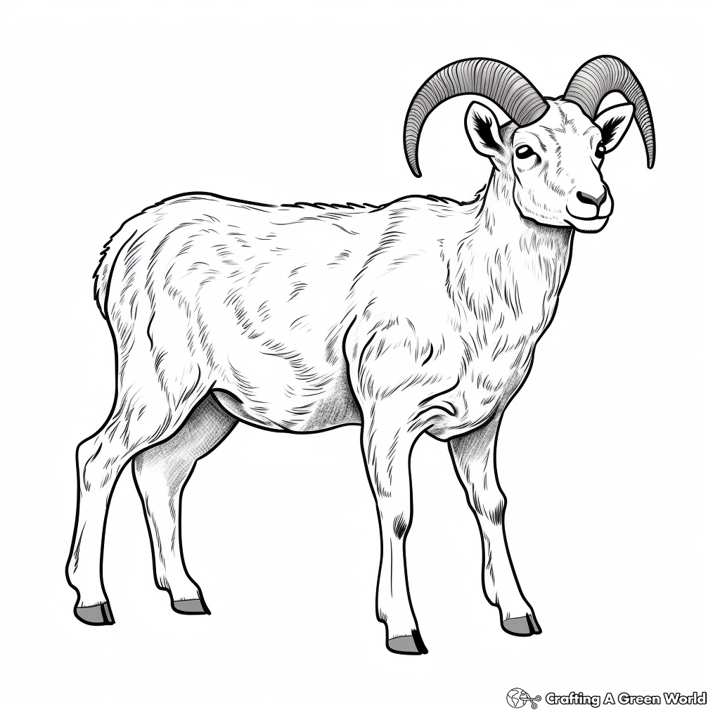 Diverse Bighorn Sheep Species Coloring Pages 4