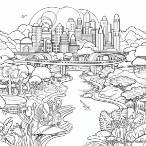 Diverse Ecosystems Coloring Pages 1