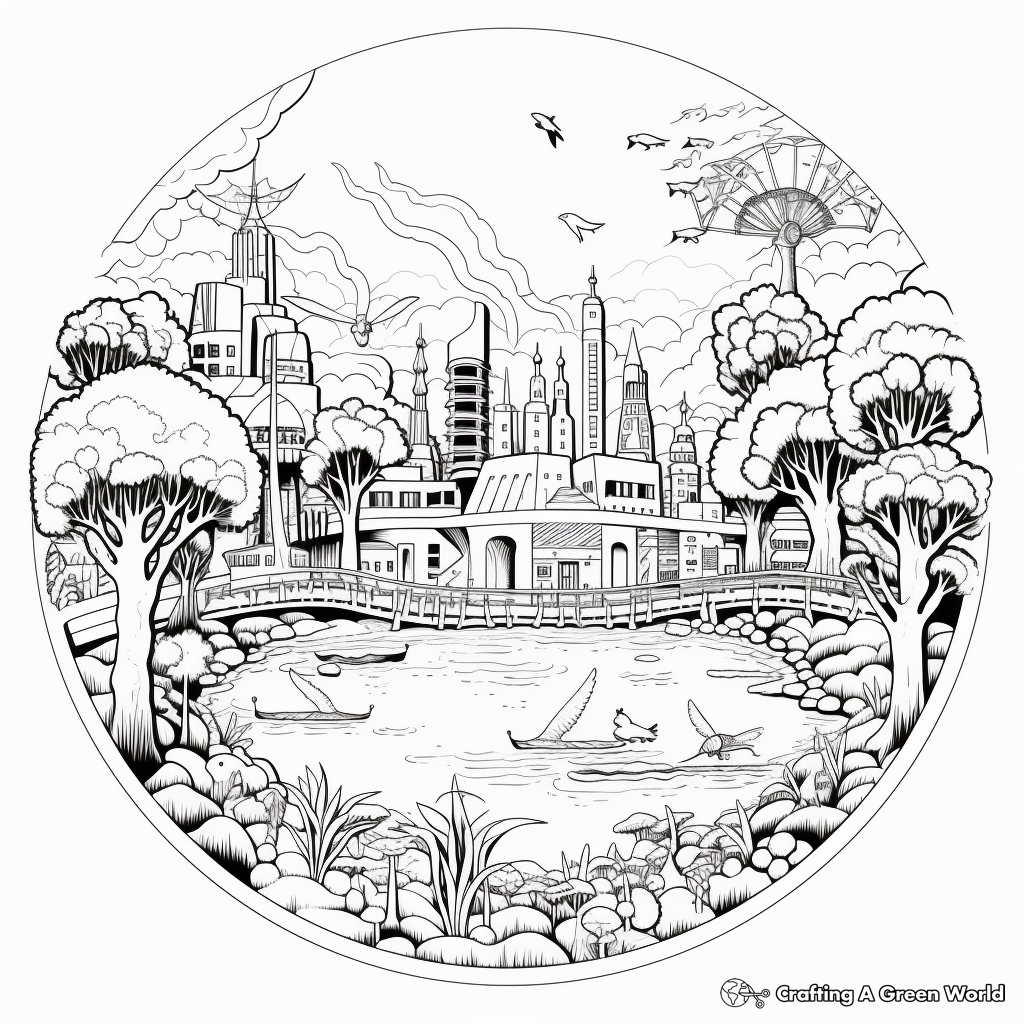 Diverse Ecosystems Coloring Pages 2