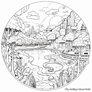 Diverse Ecosystems Coloring Pages 3