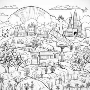 Diverse Ecosystems Coloring Pages 4