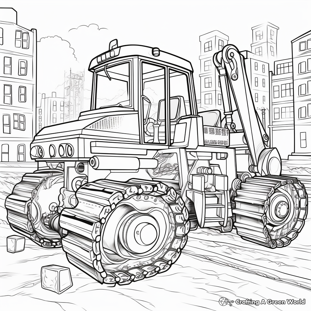 Diverse Heavy Machinery Construction Coloring Pages 1