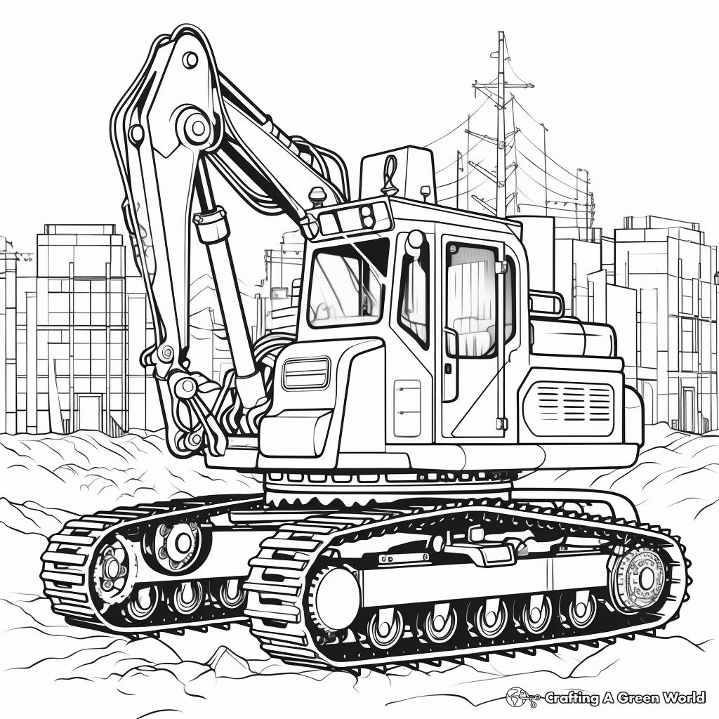 Diverse Heavy Machinery Construction Coloring Pages 2