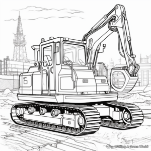 Diverse Heavy Machinery Construction Coloring Pages 3