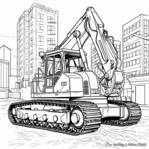 Diverse Heavy Machinery Construction Coloring Pages 4