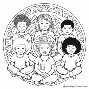 Diversity-Inspired Mindfulness Coloring Pages 1