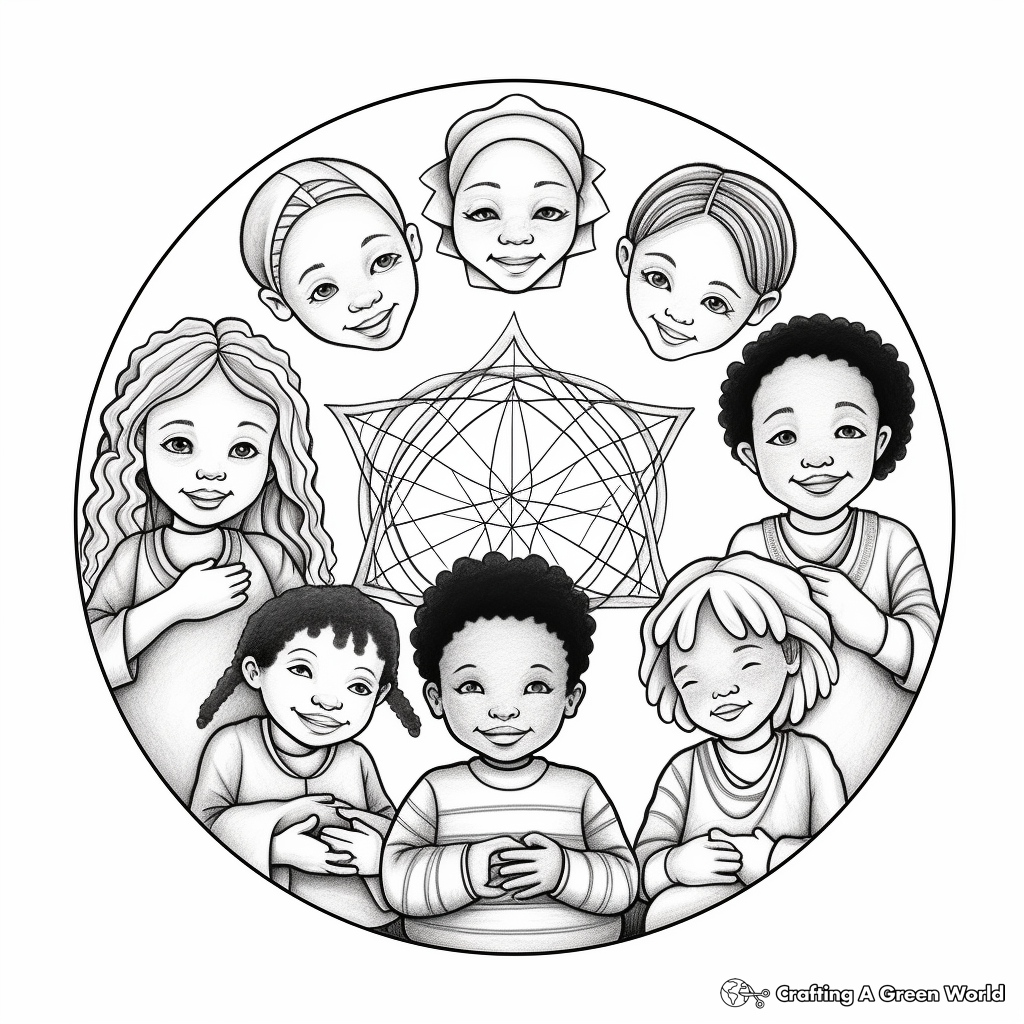 Diversity-Inspired Mindfulness Coloring Pages 3
