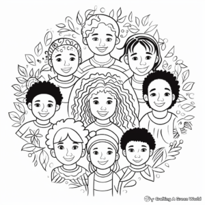 Diversity-Inspired Mindfulness Coloring Pages 4
