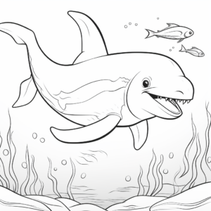 Diving Beluga Whale Coloring Pages 3