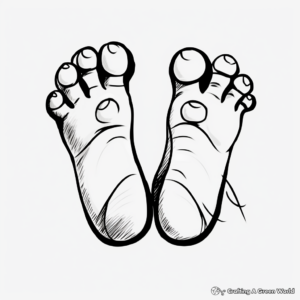 DIY Baby Toe Art Coloring Pages 1